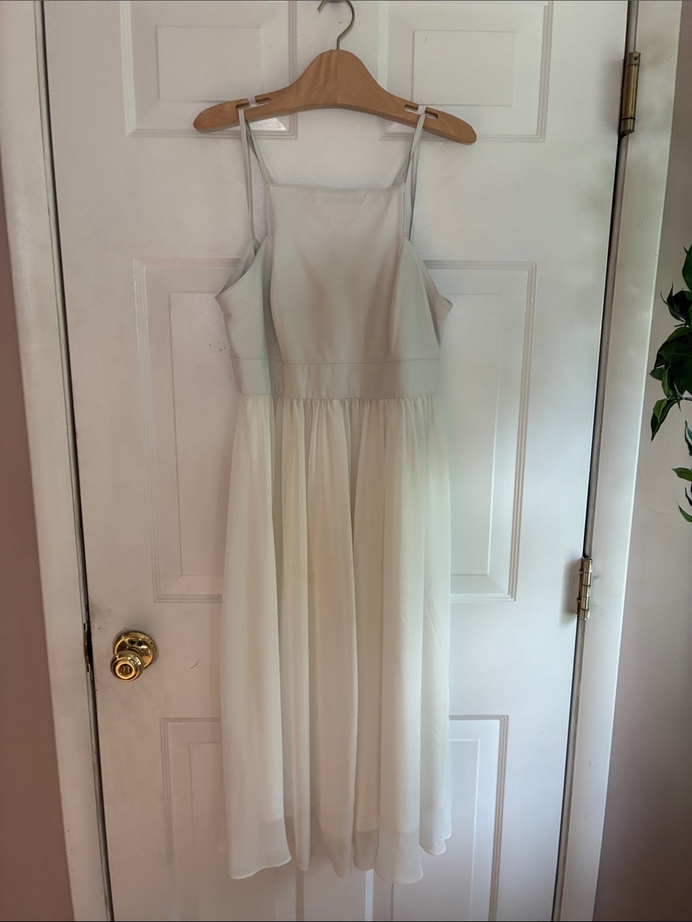 Banana Republic Monogram White Midi Dress